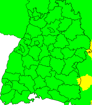 Aktuelle Unwetterwarnungen Baden-Württemberg